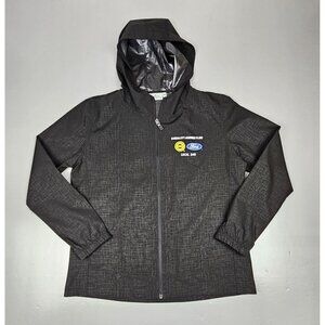 Ford Motor Company Jacket Mens Medium Black Hooded Local‎ 249 AKWA Made In USA
